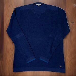 Smartwool Sweater Mens L Blue Knit Merino Wool Blend Crewneck Pullover SR631